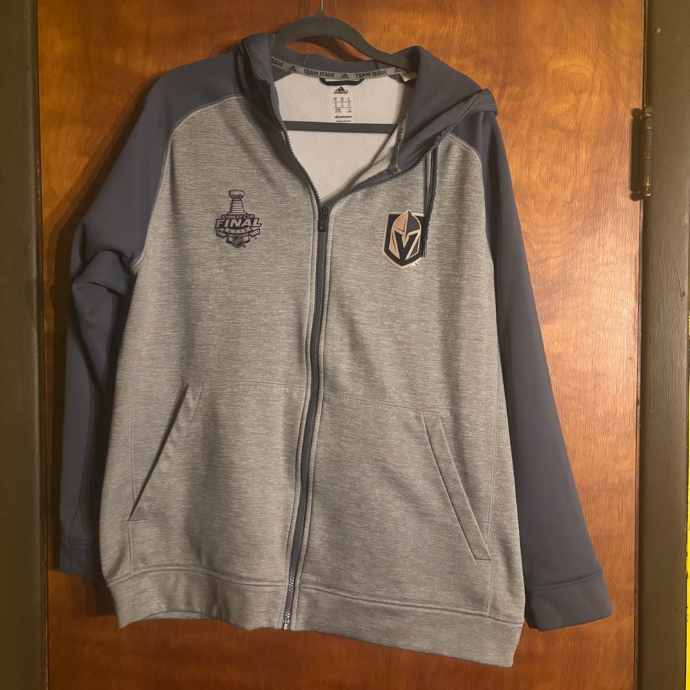 Adidas 2018 Stanley Cup Final NHL Las Vegas Knights Hoodie Full Zip Climawarm